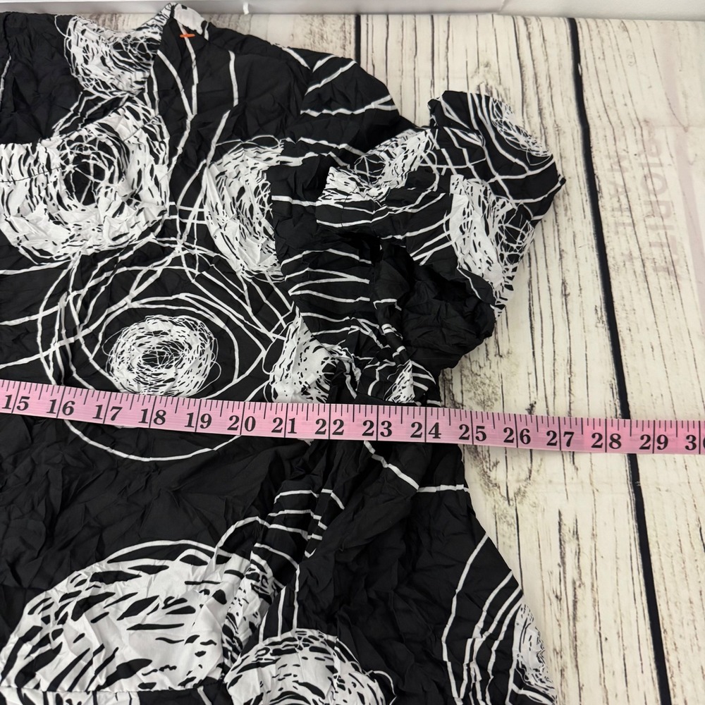 Gershon Bram Abstract Swirl Crinkle Artsy Tunic Top Oversized Lagenlook XXL - Picture 7 of 8